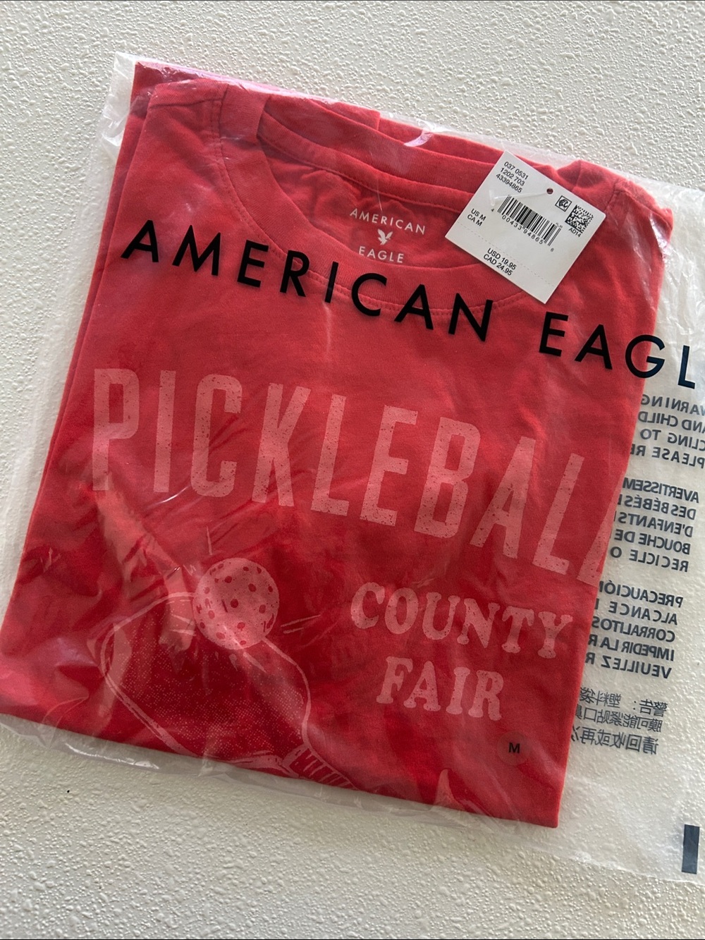 American Eagle Outfitters Red Pickleball County Fair Graphic Tee